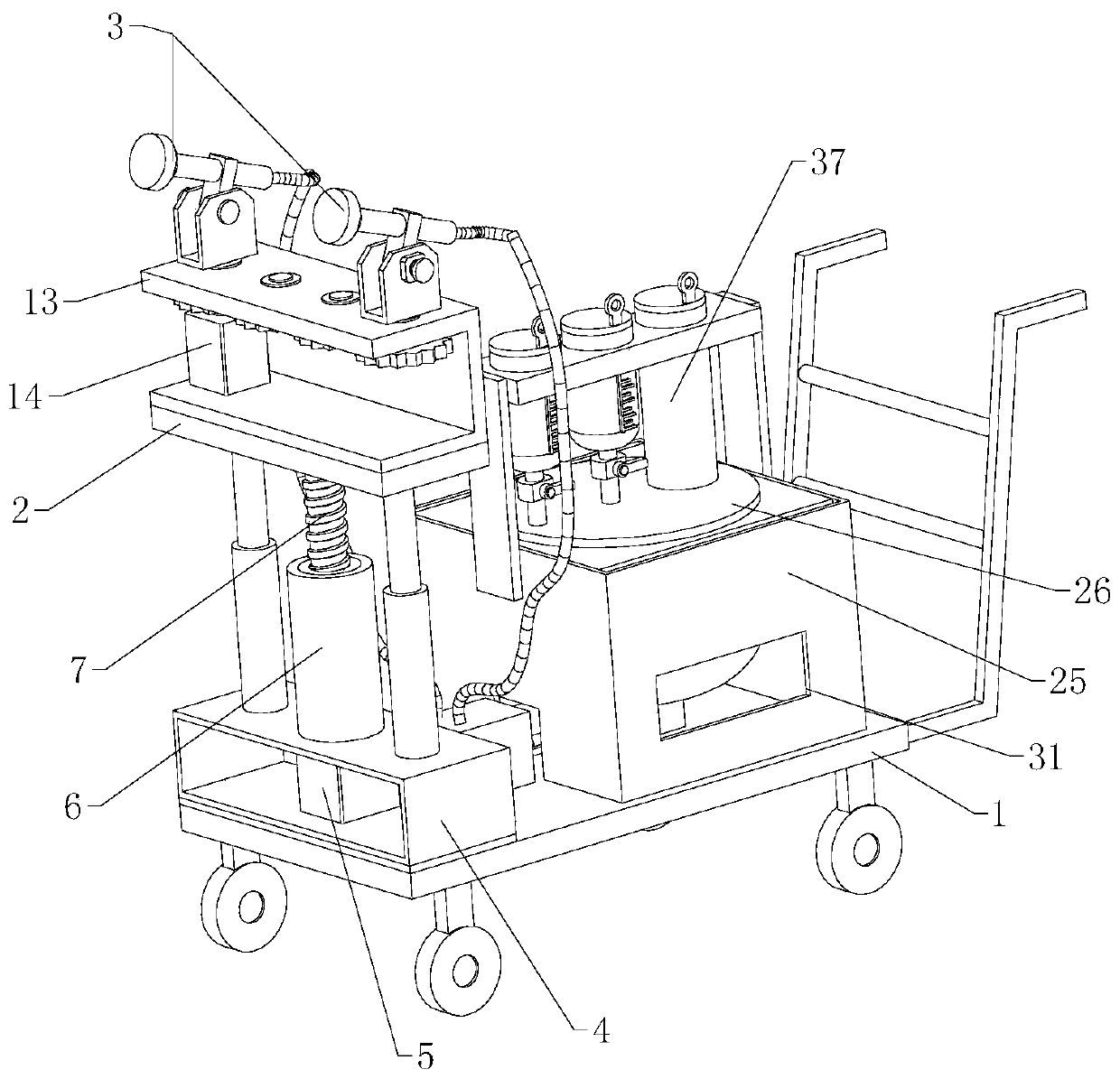 Tree pesticide spraying equipment for municipal gardens