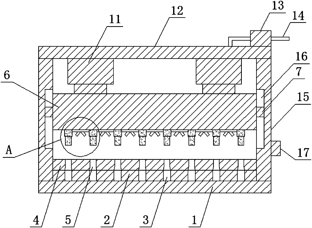 Continuous steel plate punching device