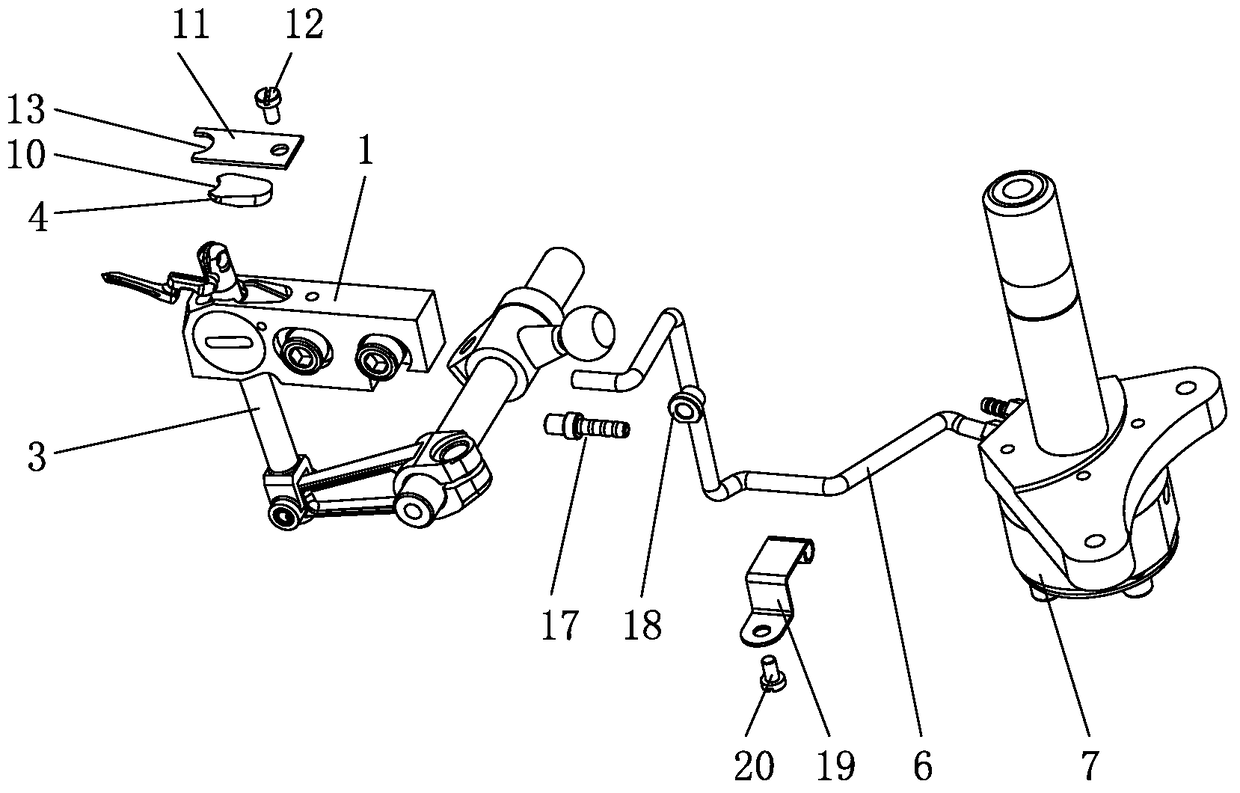 A forced oil return mechanism of looper slide bar on sewing machine