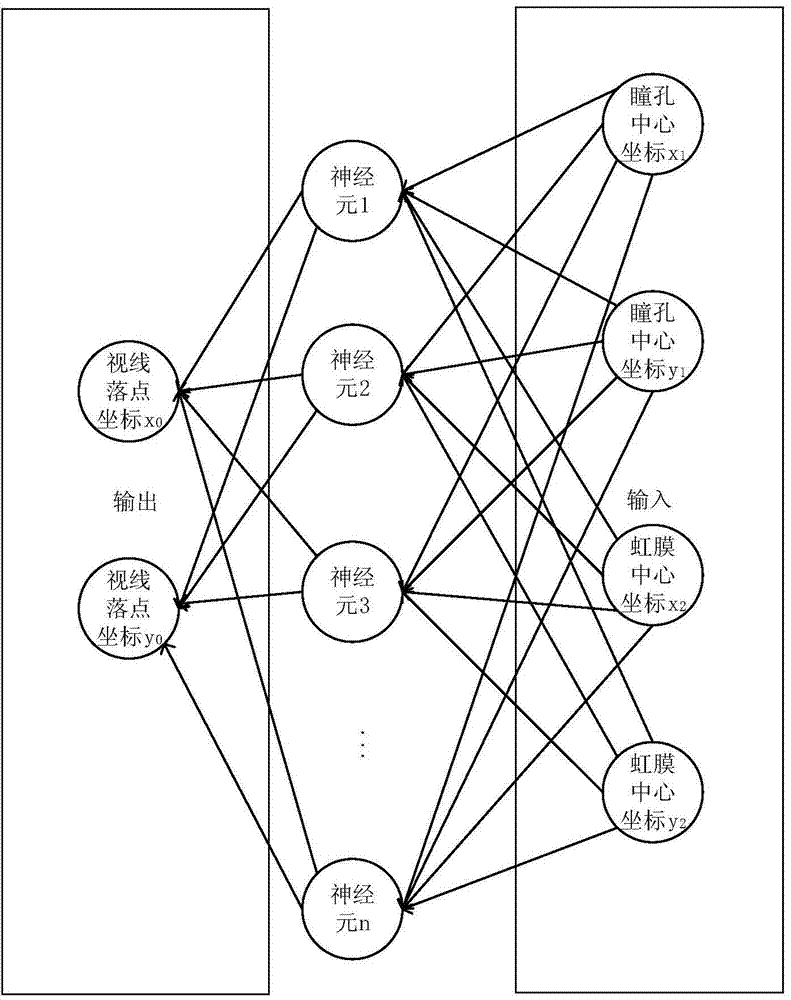 System and method for focusing cameras on basis of vision drop points