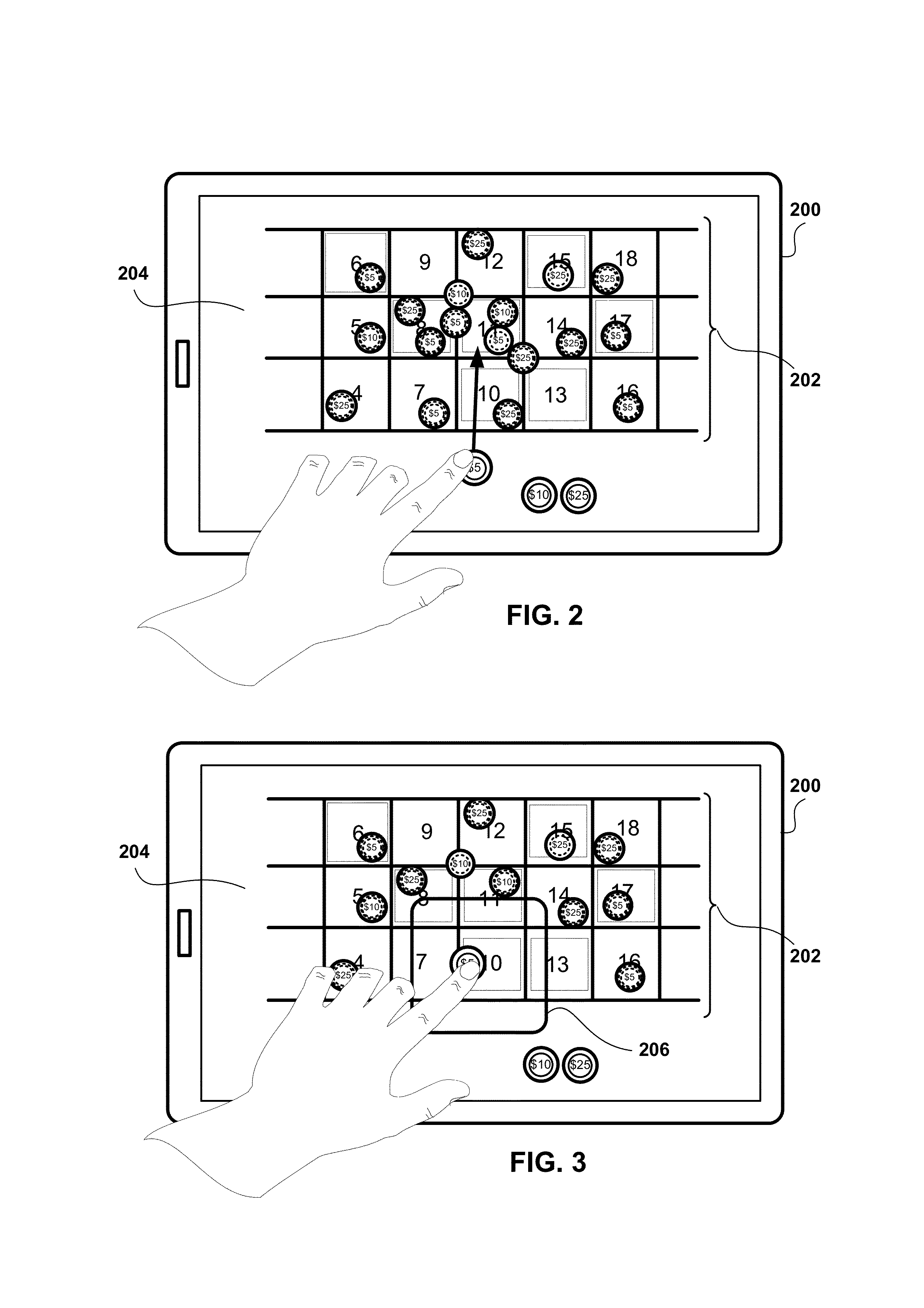 Methods and systems for magnifying selection windows in roulette games and accessing custom wagering profiles