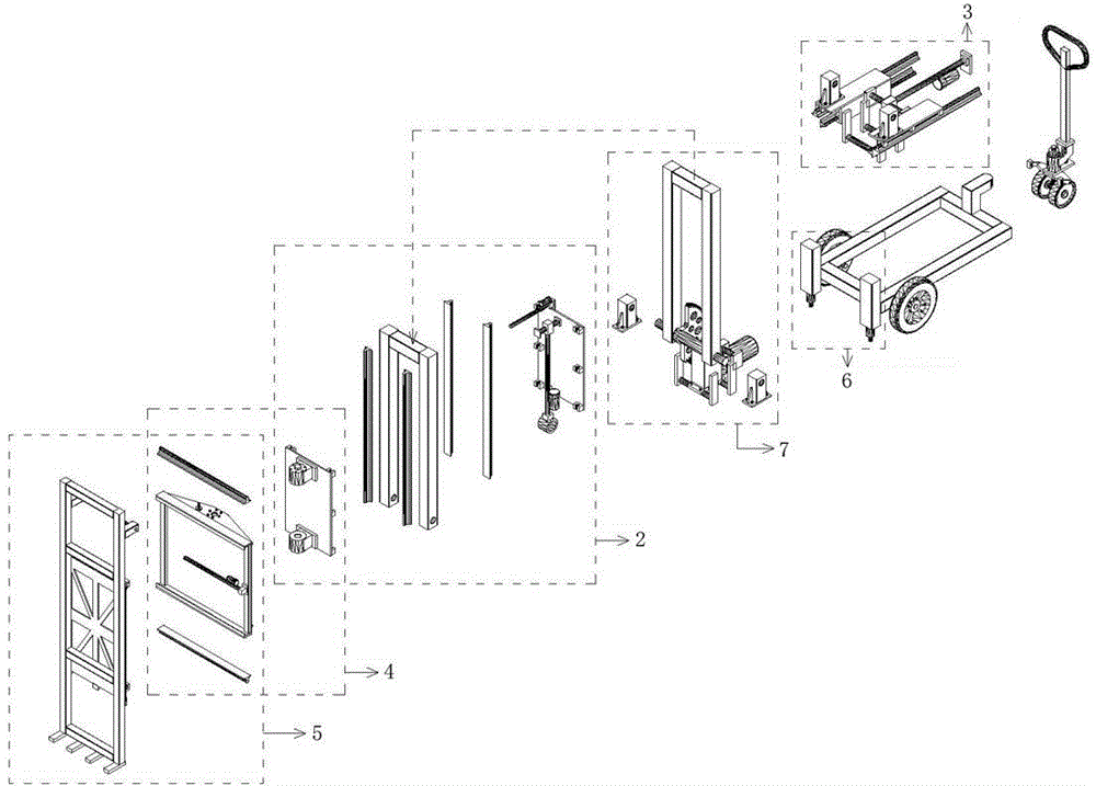 Method for assembling concrete prefabricated wallboards and special mechanical device therefor