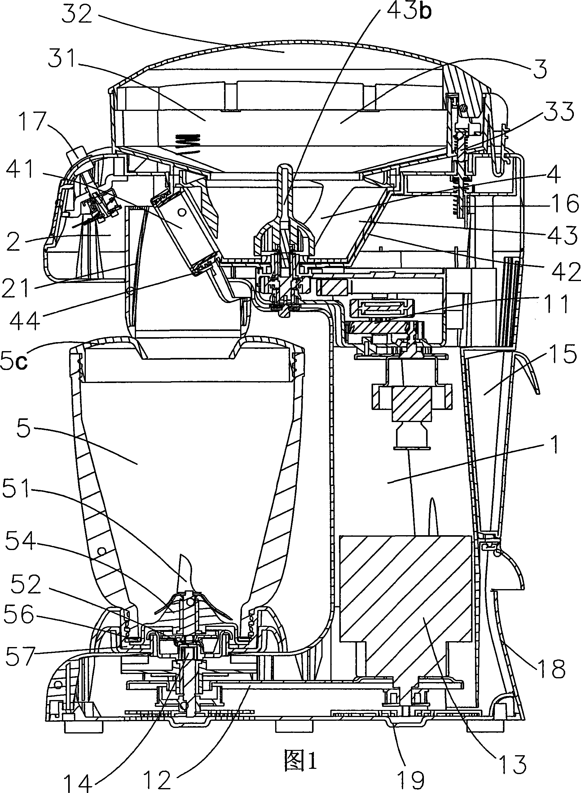 Double-motor type ice-breaking mixer