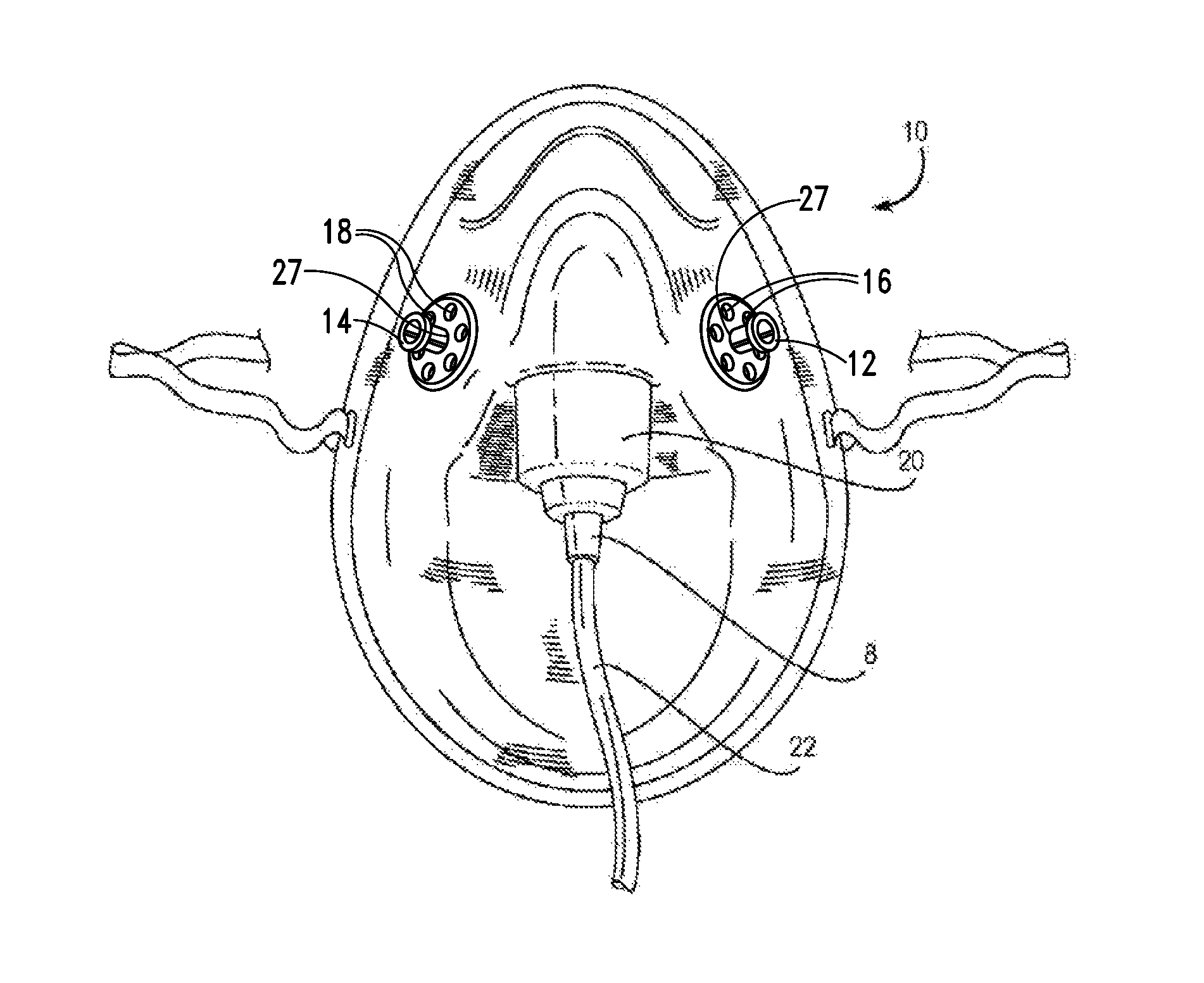 Oxygen facemask with capnography monitoring ports