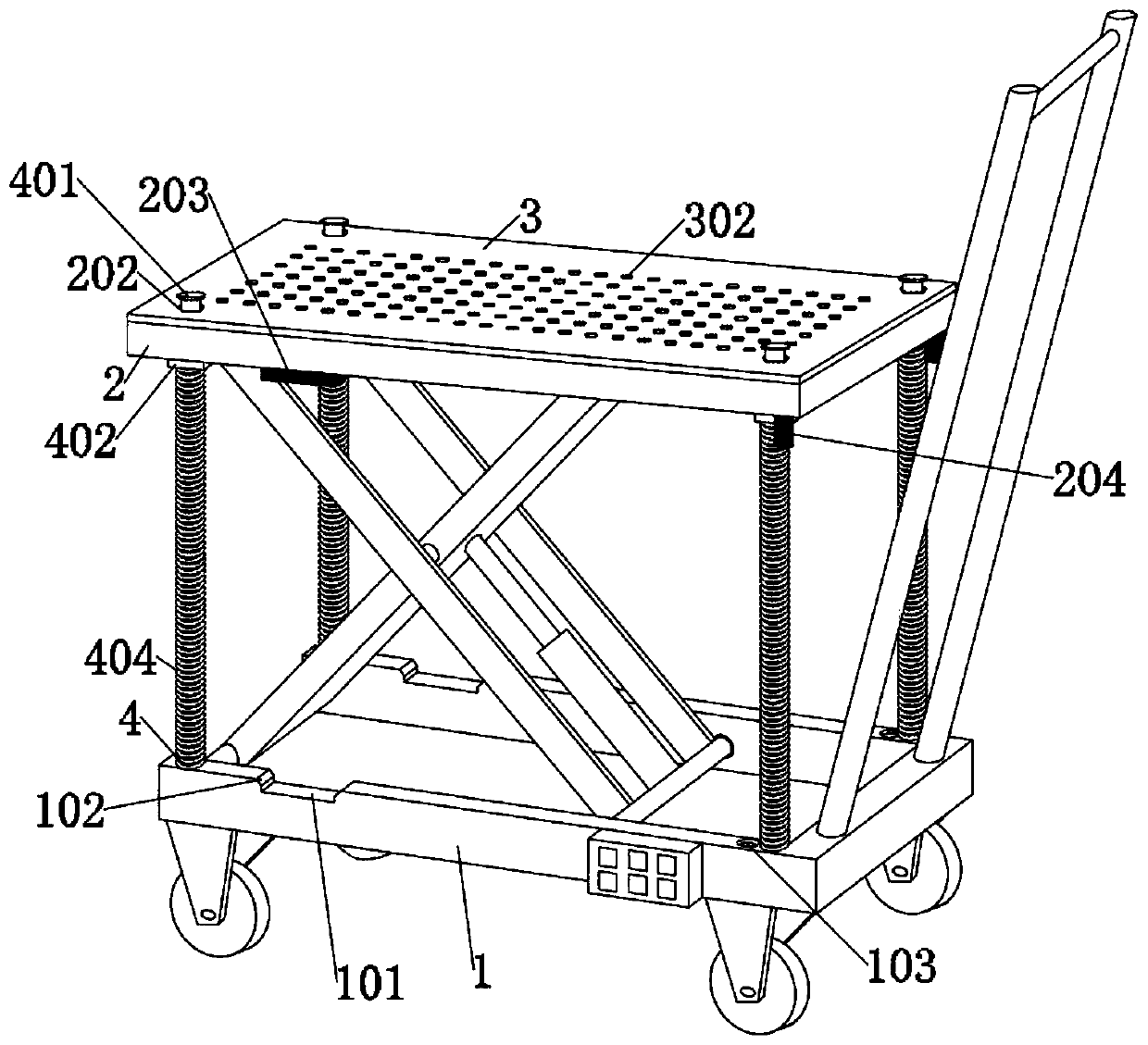 Support assembly equipment of movable-type hydraulic lifting platform