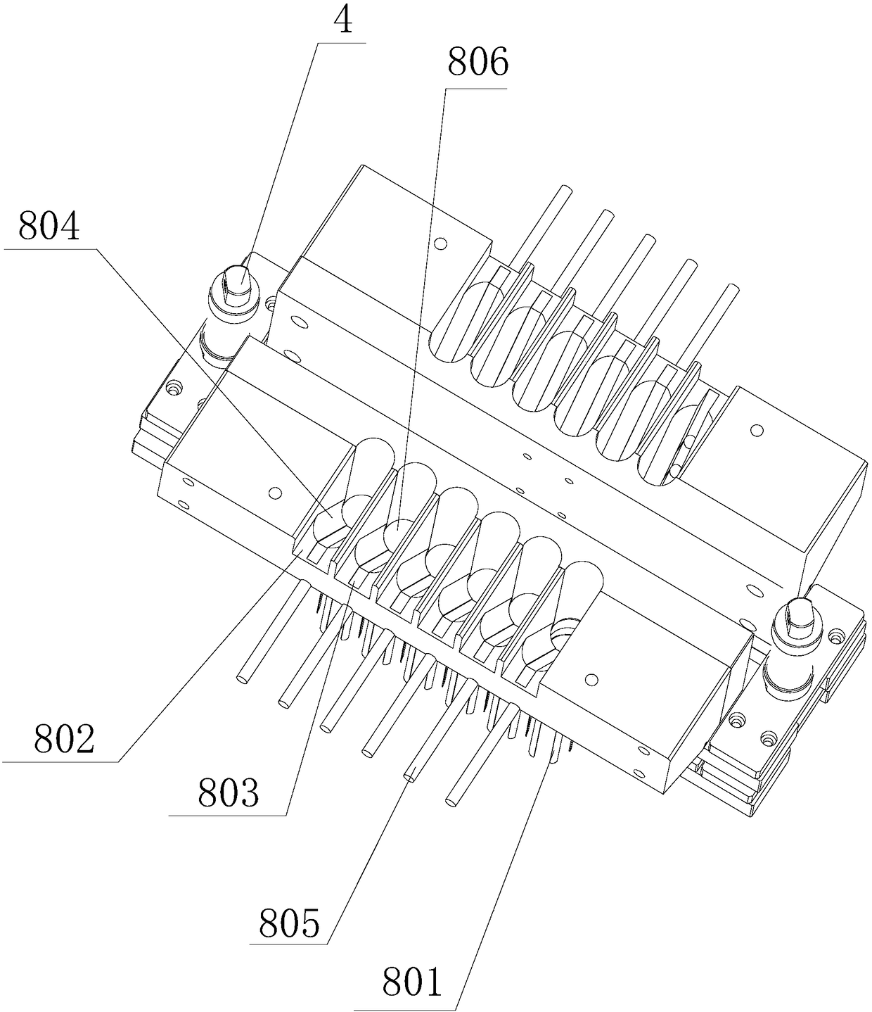 An inner tube placement device for combined fireworks