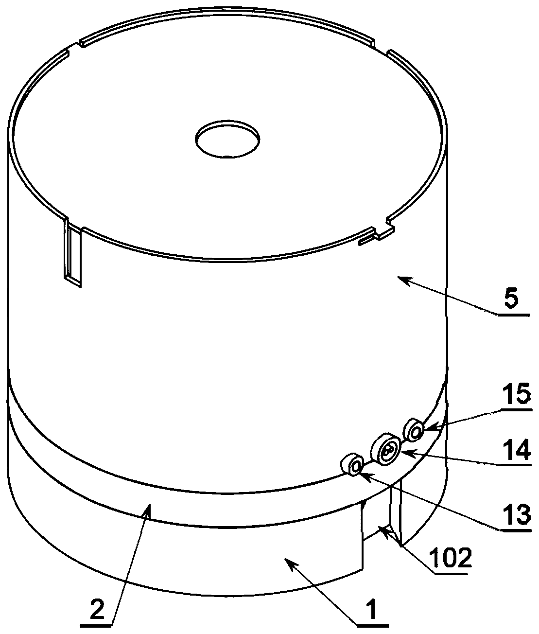 Heating device used in vacuum device