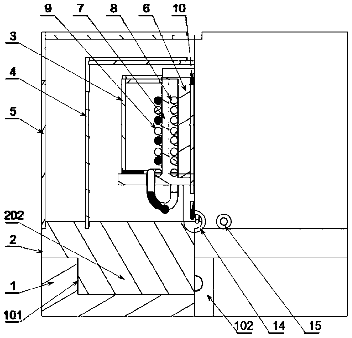 Heating device used in vacuum device