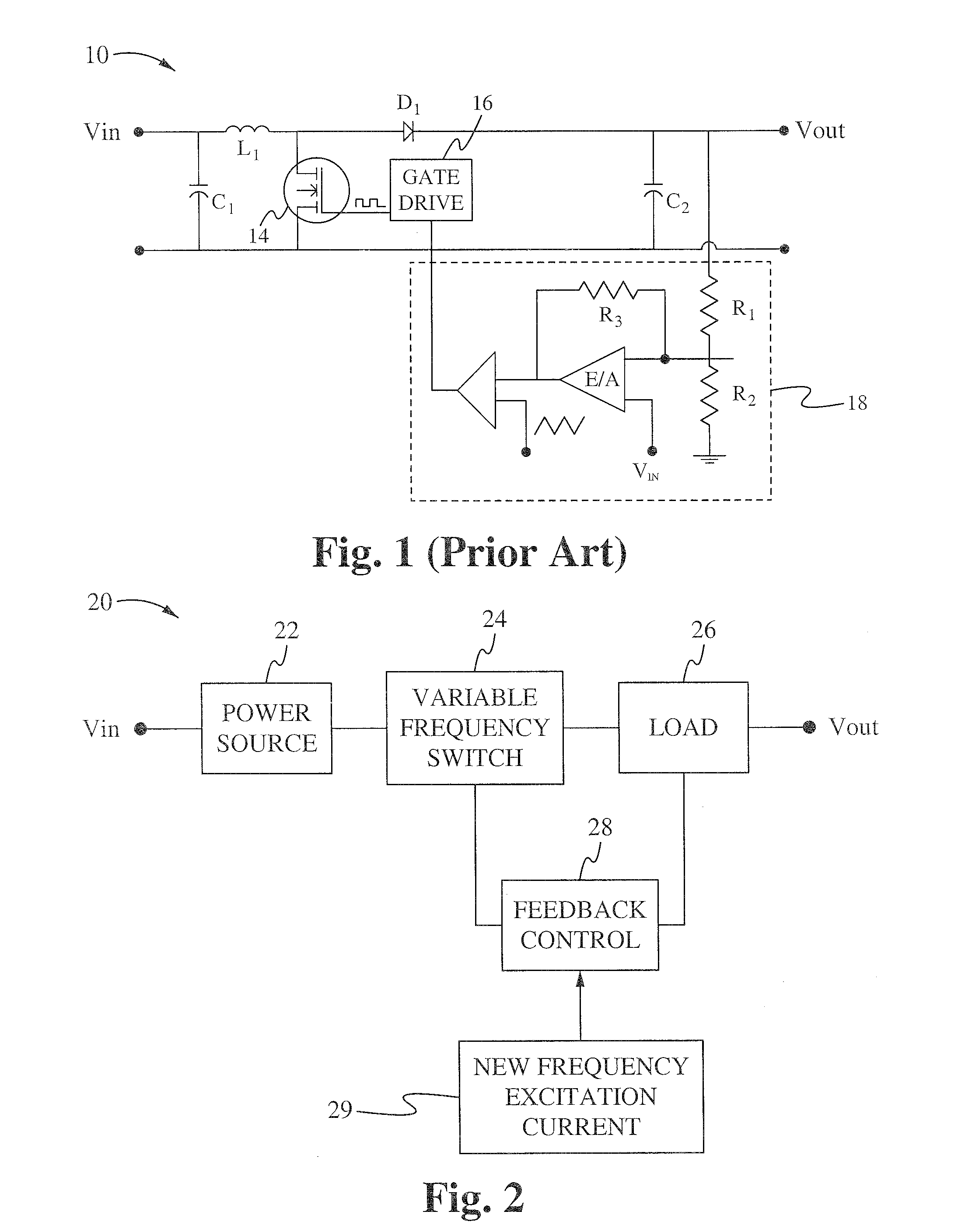 Closed loop negative feedback system with low frequency modulated gain