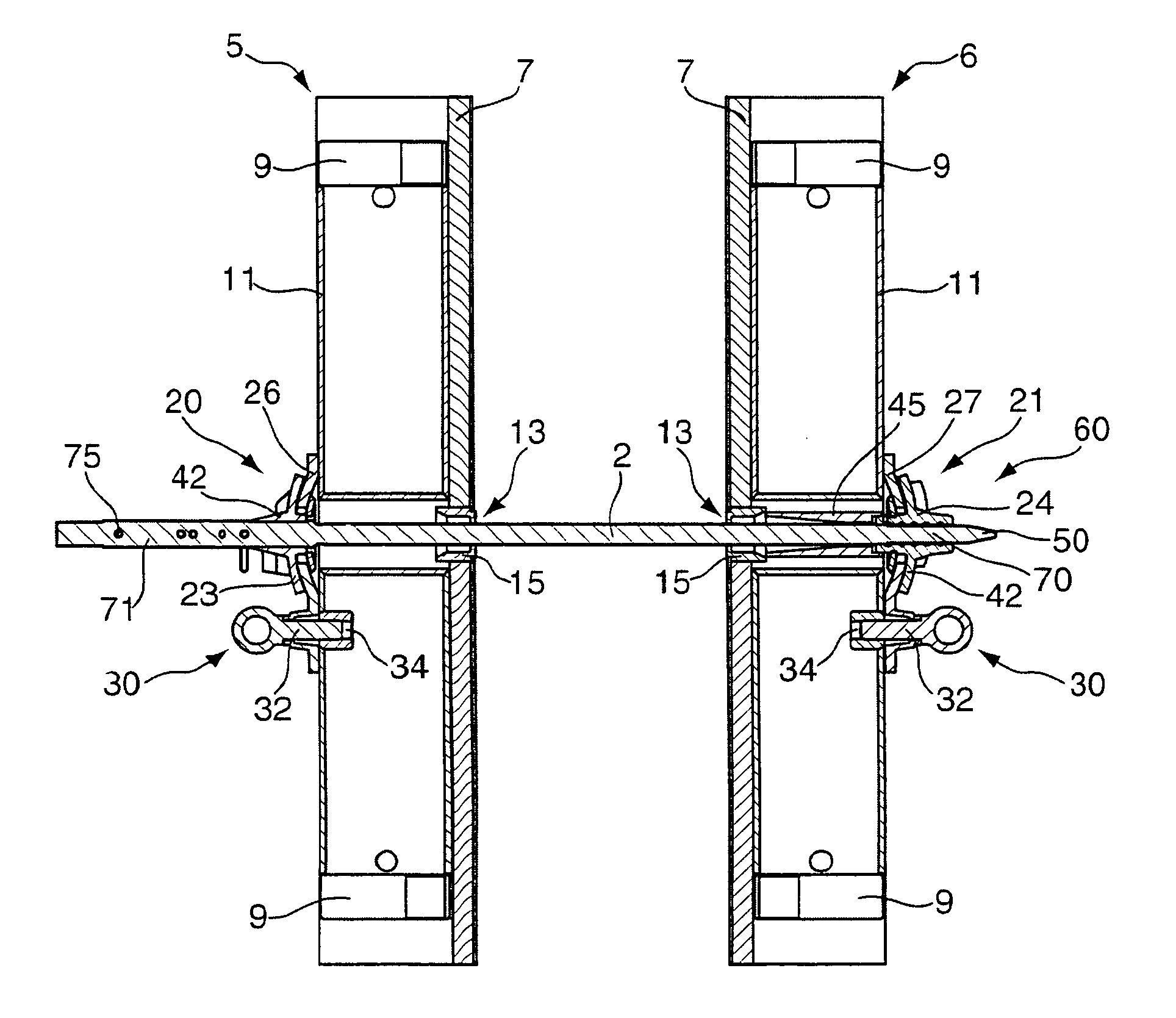 Anchor rod anchor system of a concrete wall form