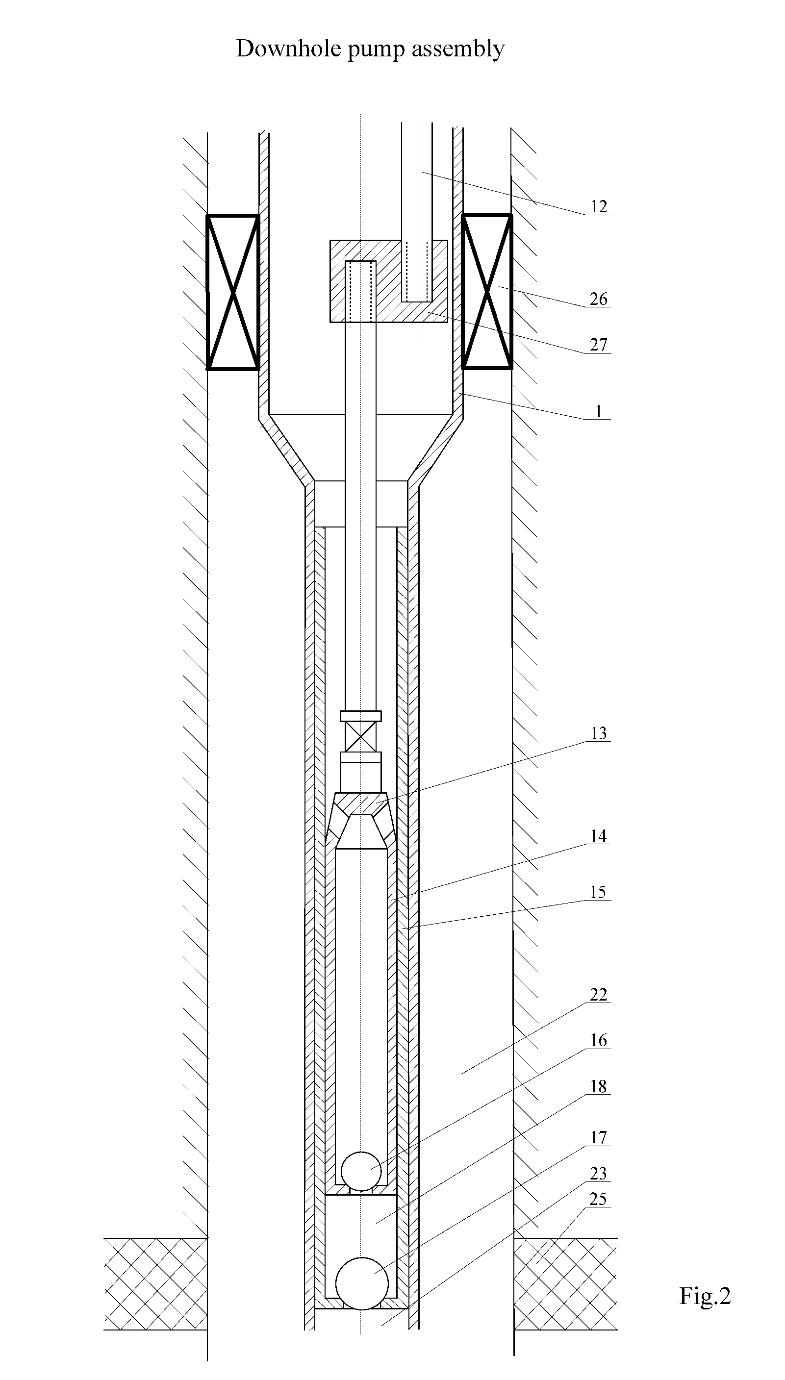 Downhole pump assembly