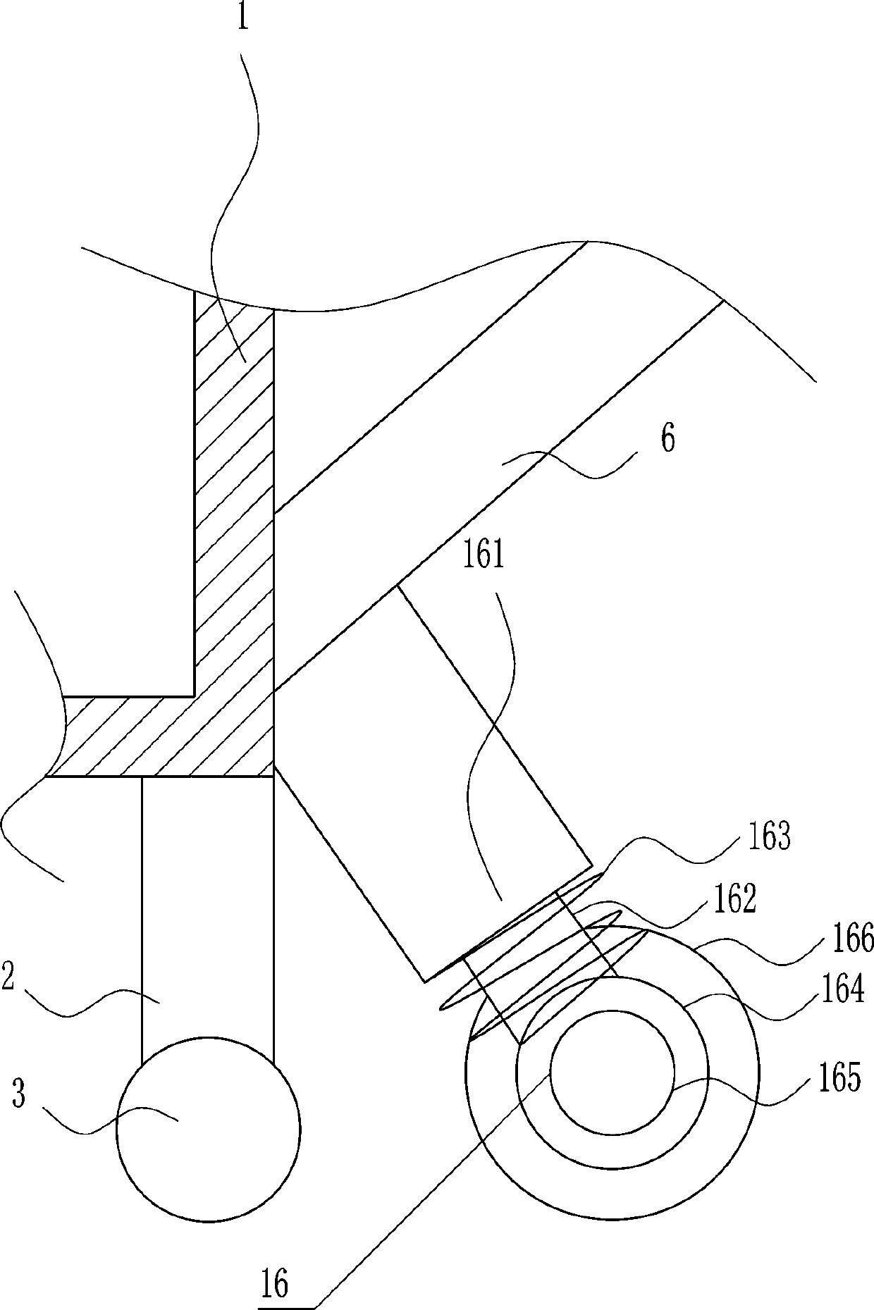 Novel zebra crossing drawing device for road facility