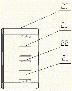 A spool of a three-position three-way valve