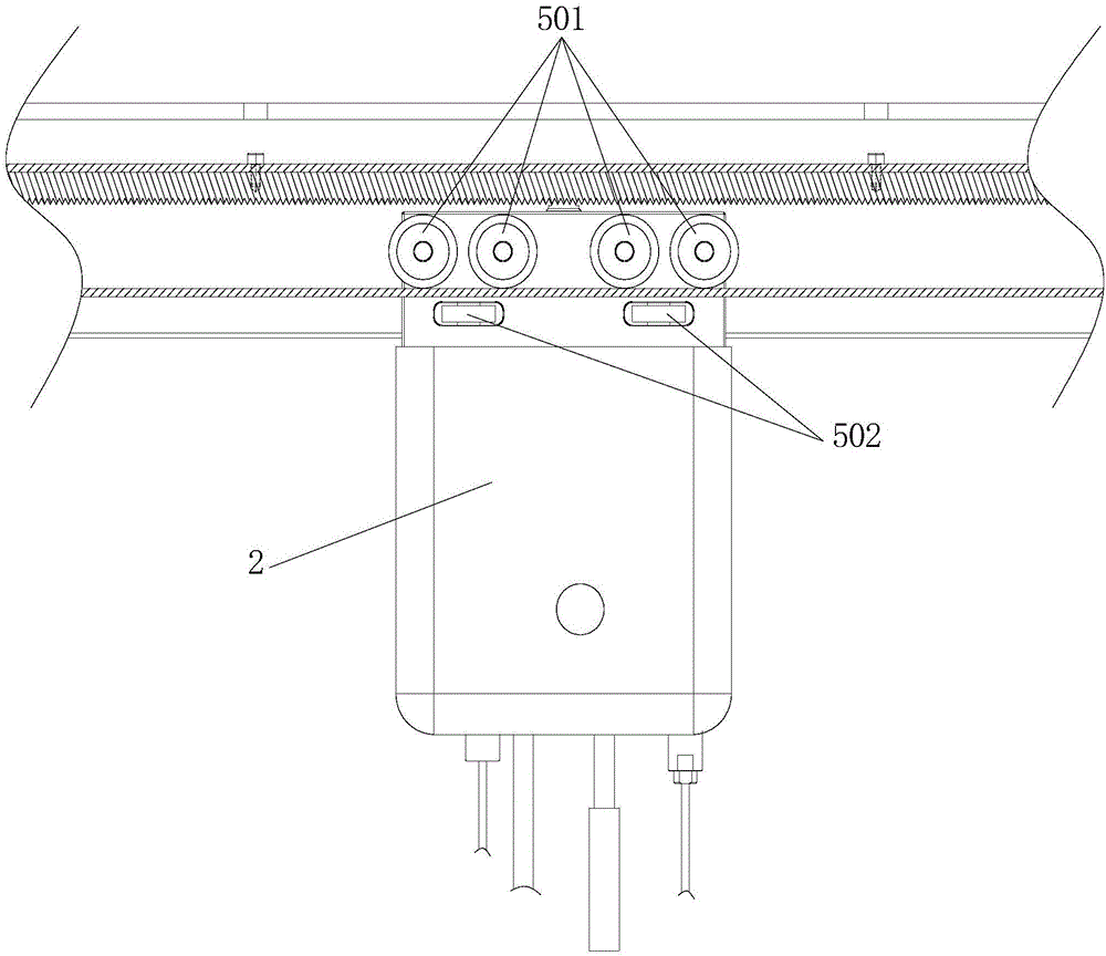 Ceiling rail suspension walking body weight support device