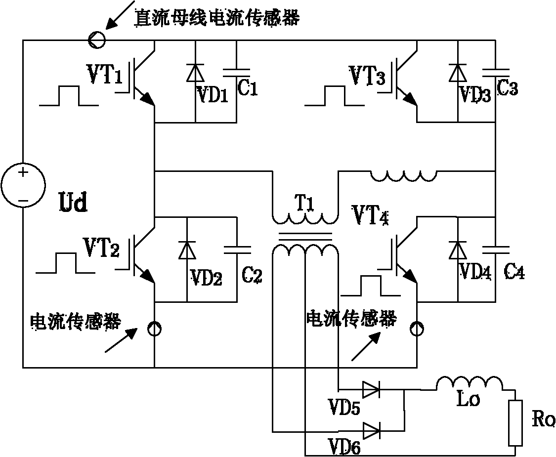 Real-time diagnostic method for open circuit fault of phase-shifted full bridge converter