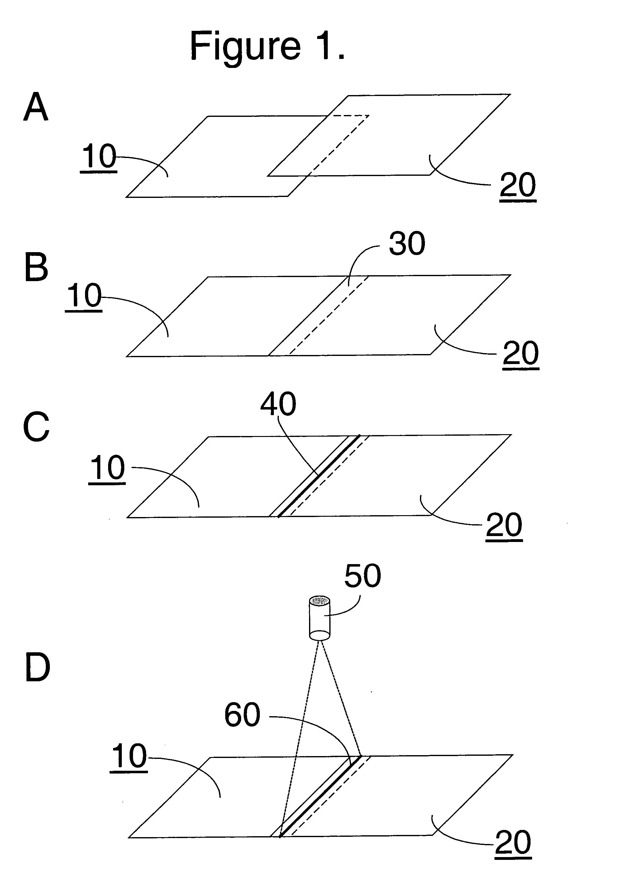 Fabric seam formation by radiation welding process