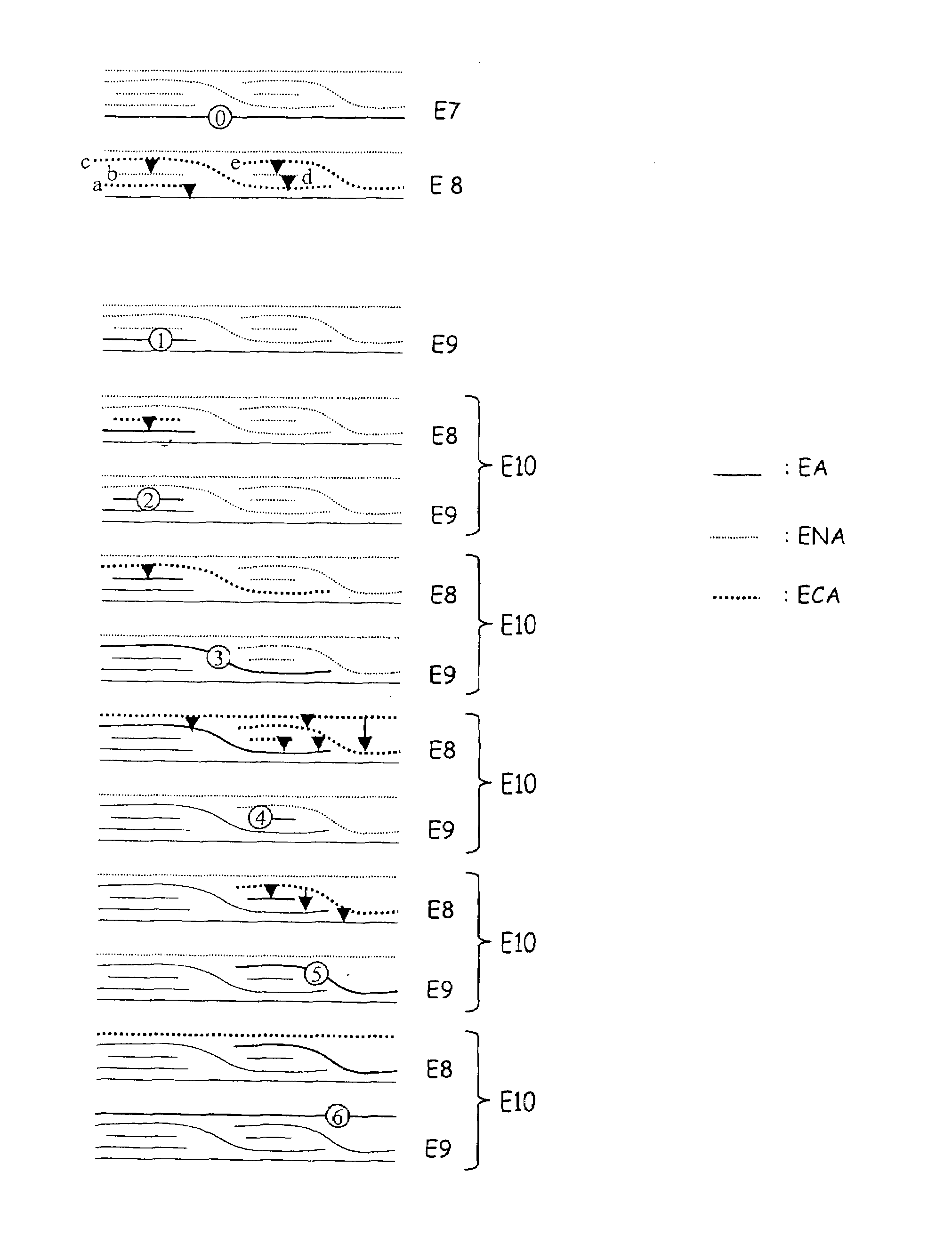 Method of sedimentologic interpretation by estimation of various chronological scenarios of sedimentary layers deposition