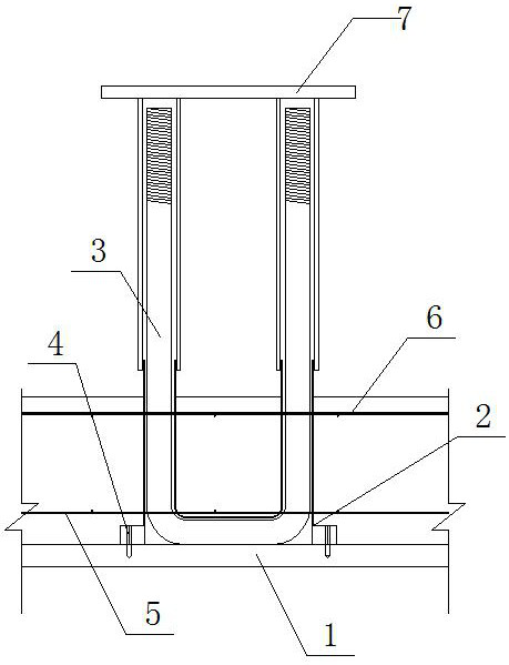 Construction process of reusable overhanging type steel fixing bolt and protecting sleeve