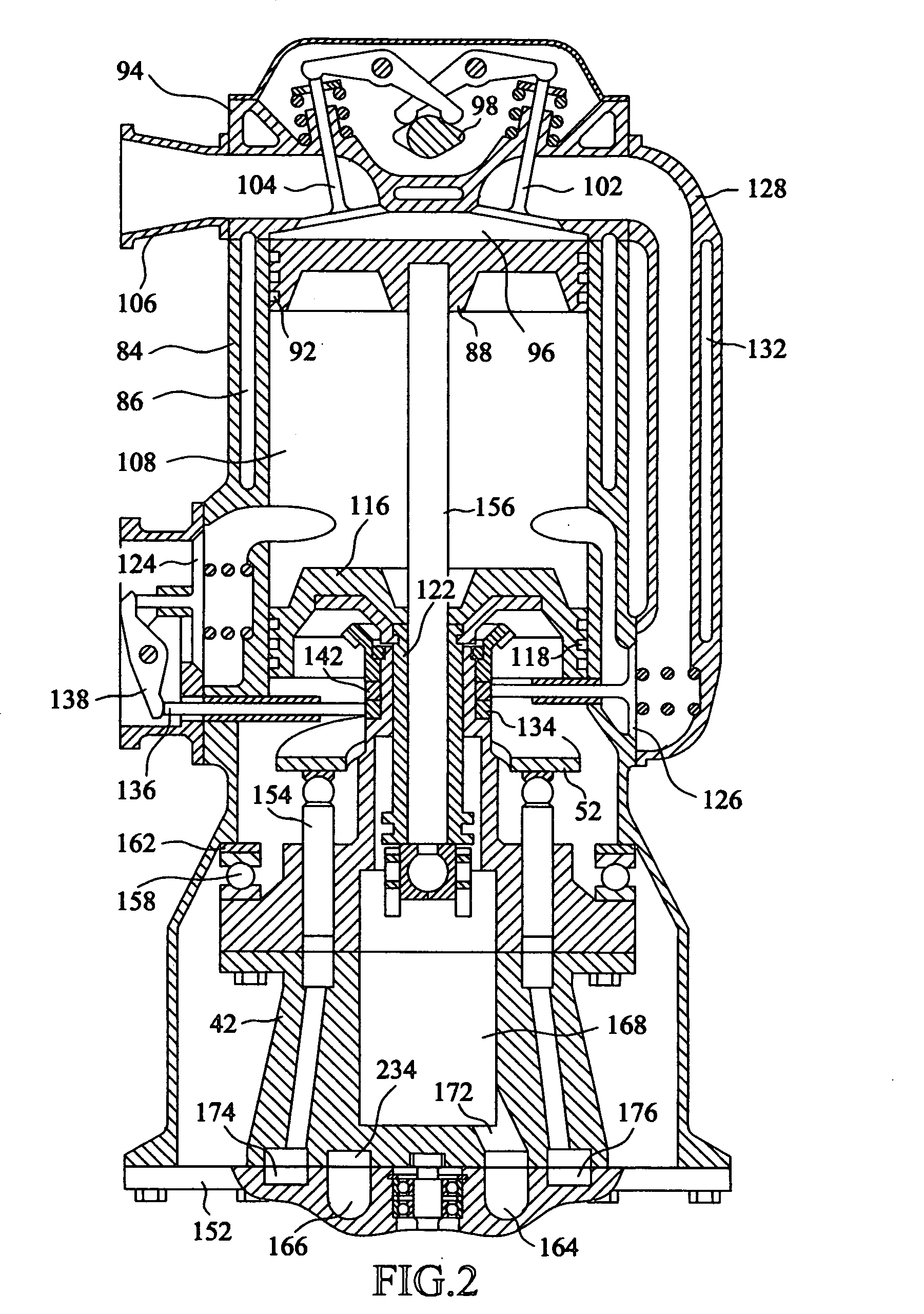 Monocylindrical hybrid powertrain and method of operation