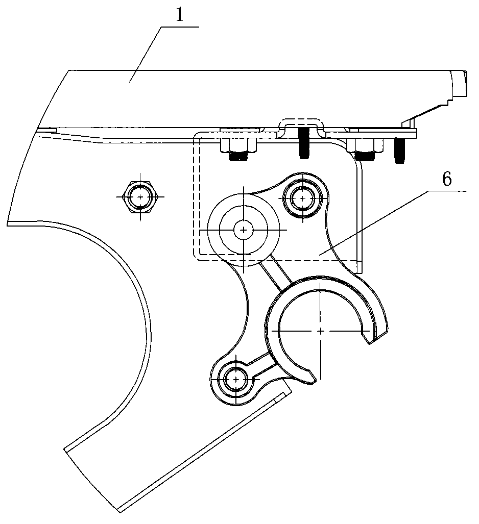 Front end assembly structure of stainless steel staircase step