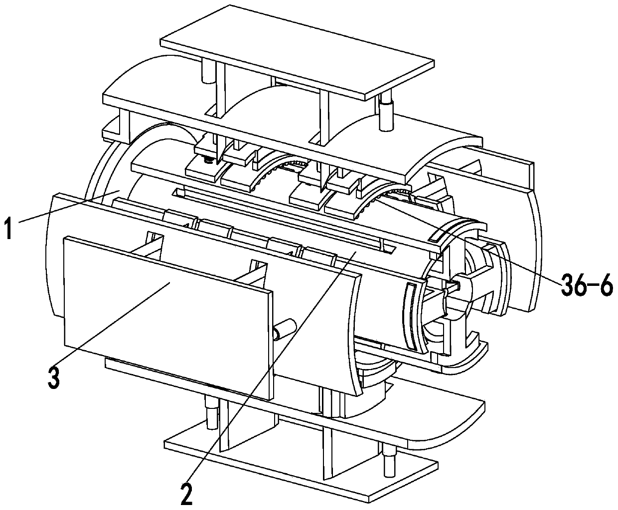 Efficient blister film slitting device and slitting method thereof