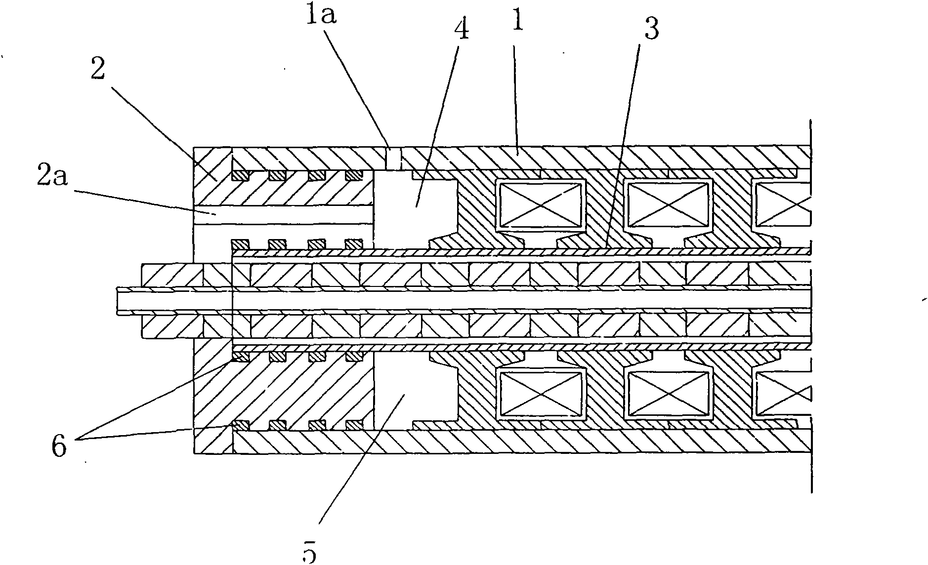 Linear electric motor primary heat dissipation structure applied to underground oil extractor