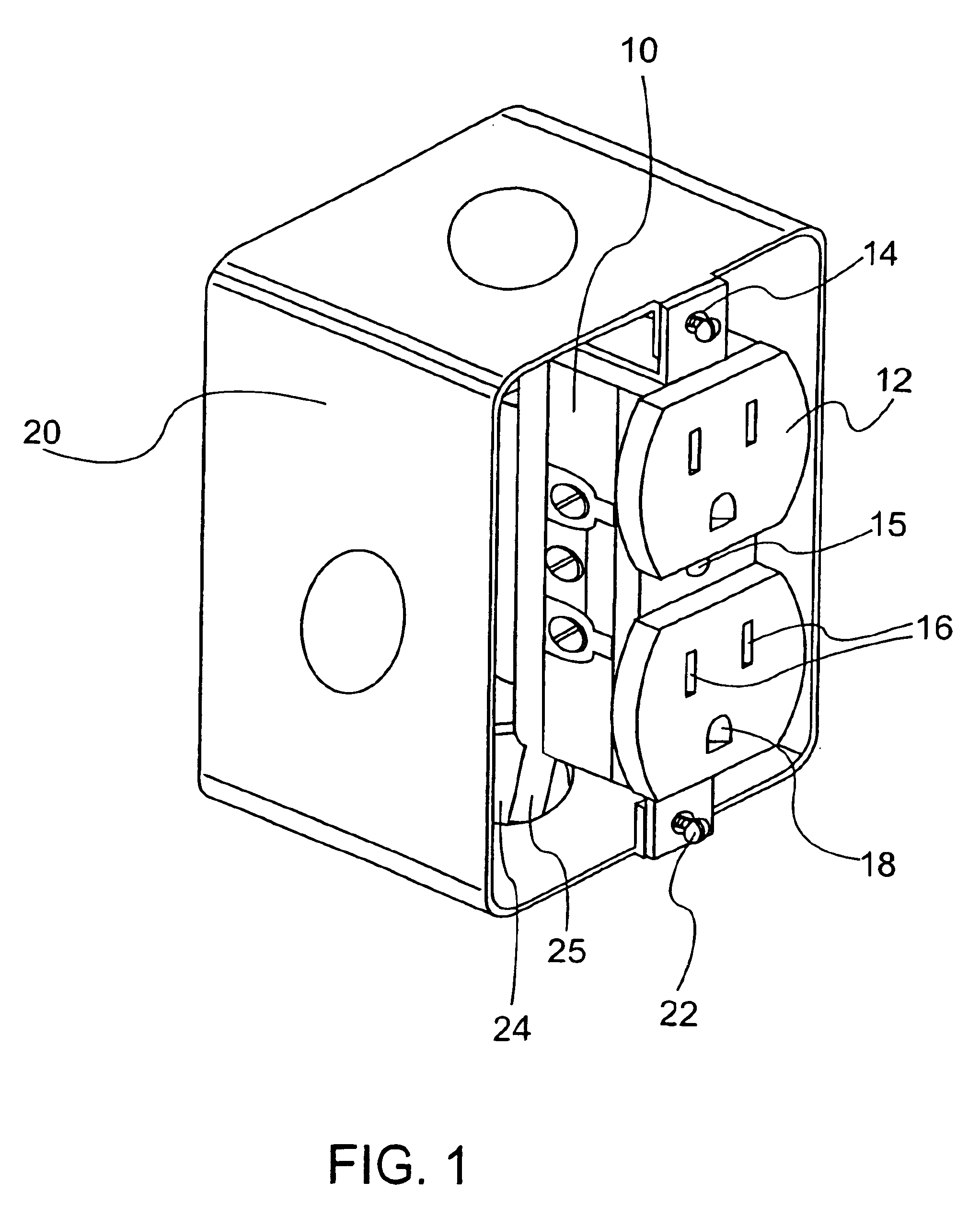 Base and electrical outlet having an expandable base mounting aperture and method for making same