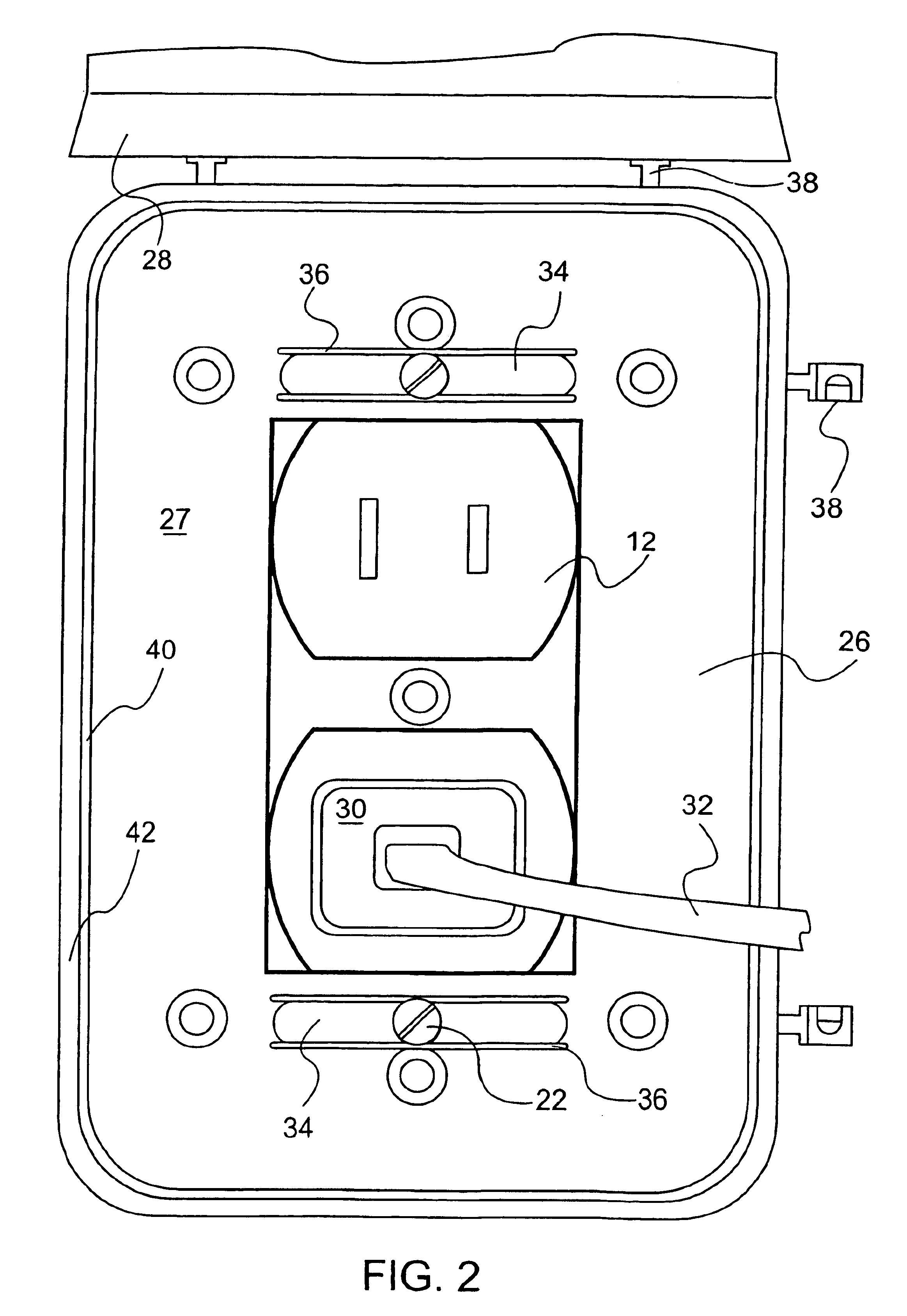 Base and electrical outlet having an expandable base mounting aperture and method for making same