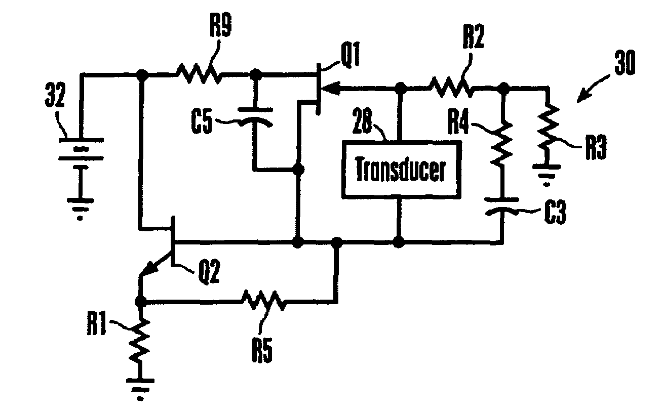 Transconductance circuit for piezoelectric transducer