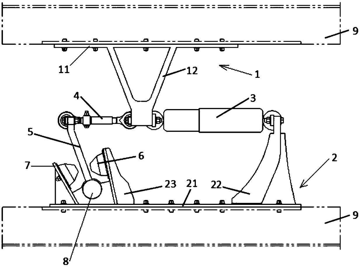 Workshop vibration damping device for rail vehicle and rail vehicle