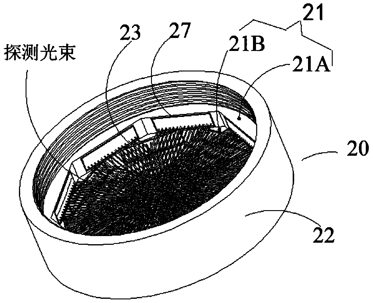 Acoustic detection device, system and method, computer equipment and storage medium