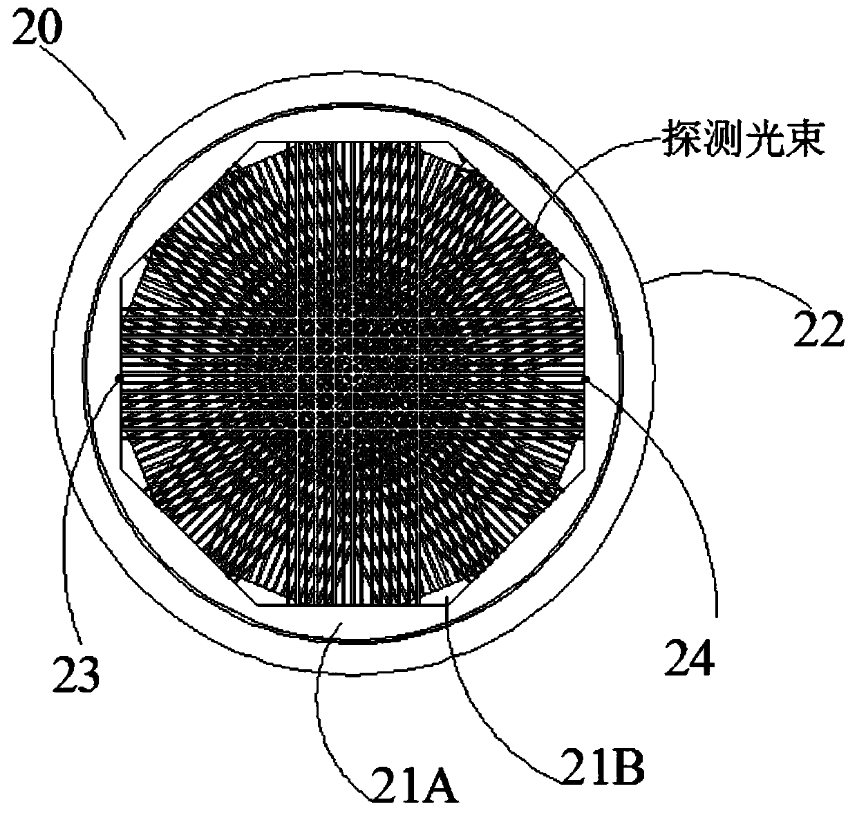 Acoustic detection device, system and method, computer equipment and storage medium