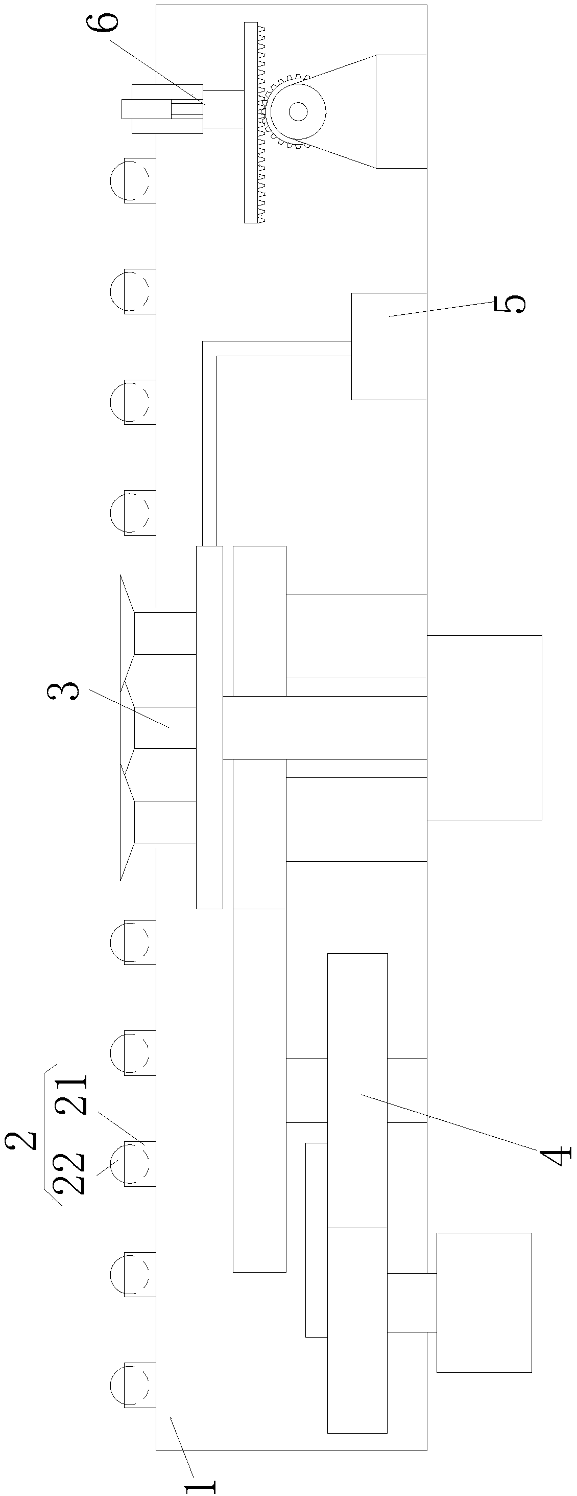 Automatic glass conveying and turning device