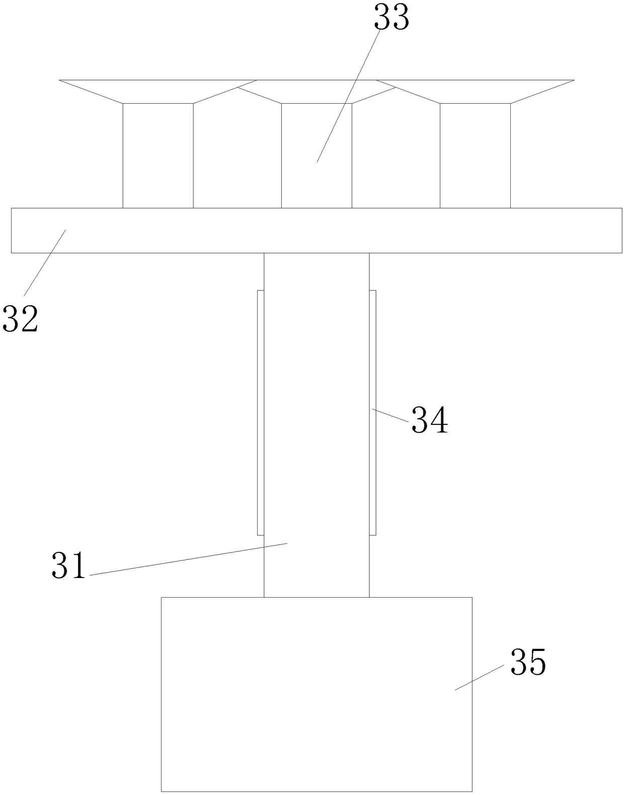 Automatic glass conveying and turning device