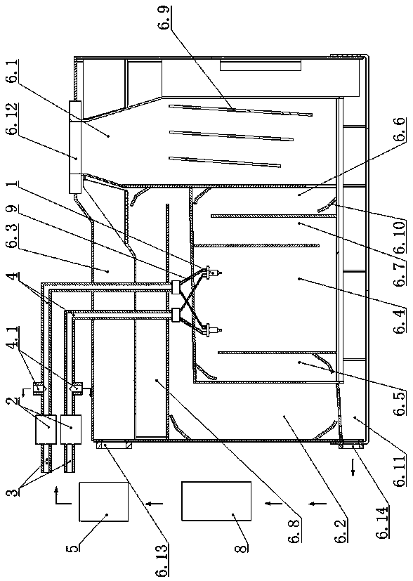 Strike suffocation energy-saving flame extinguishing device and control method