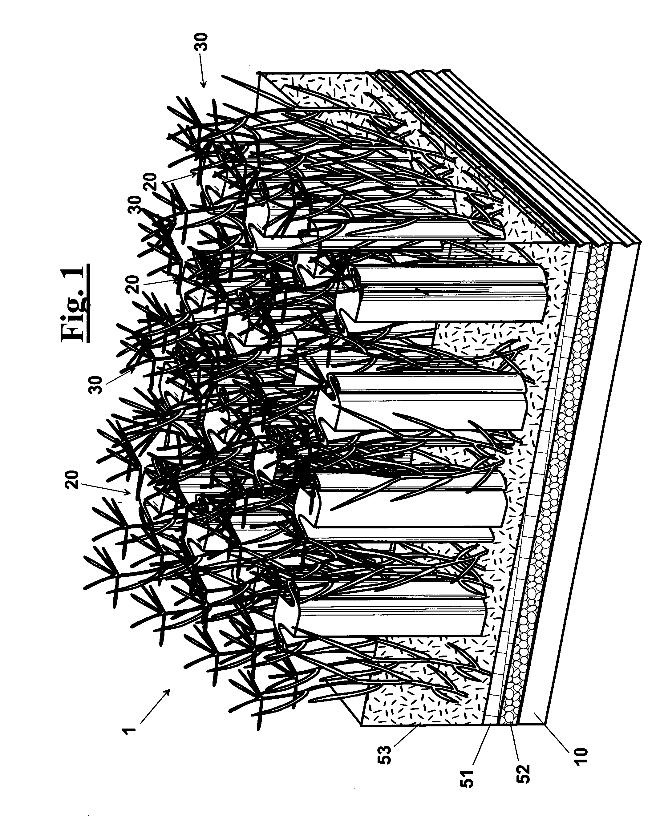 Mixed turf and method for its production