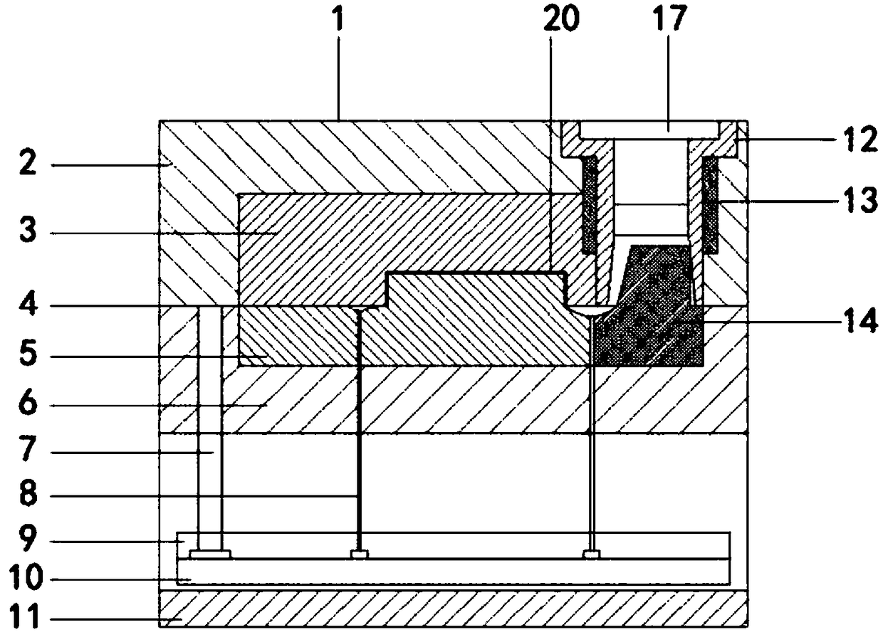 Pressure casting die