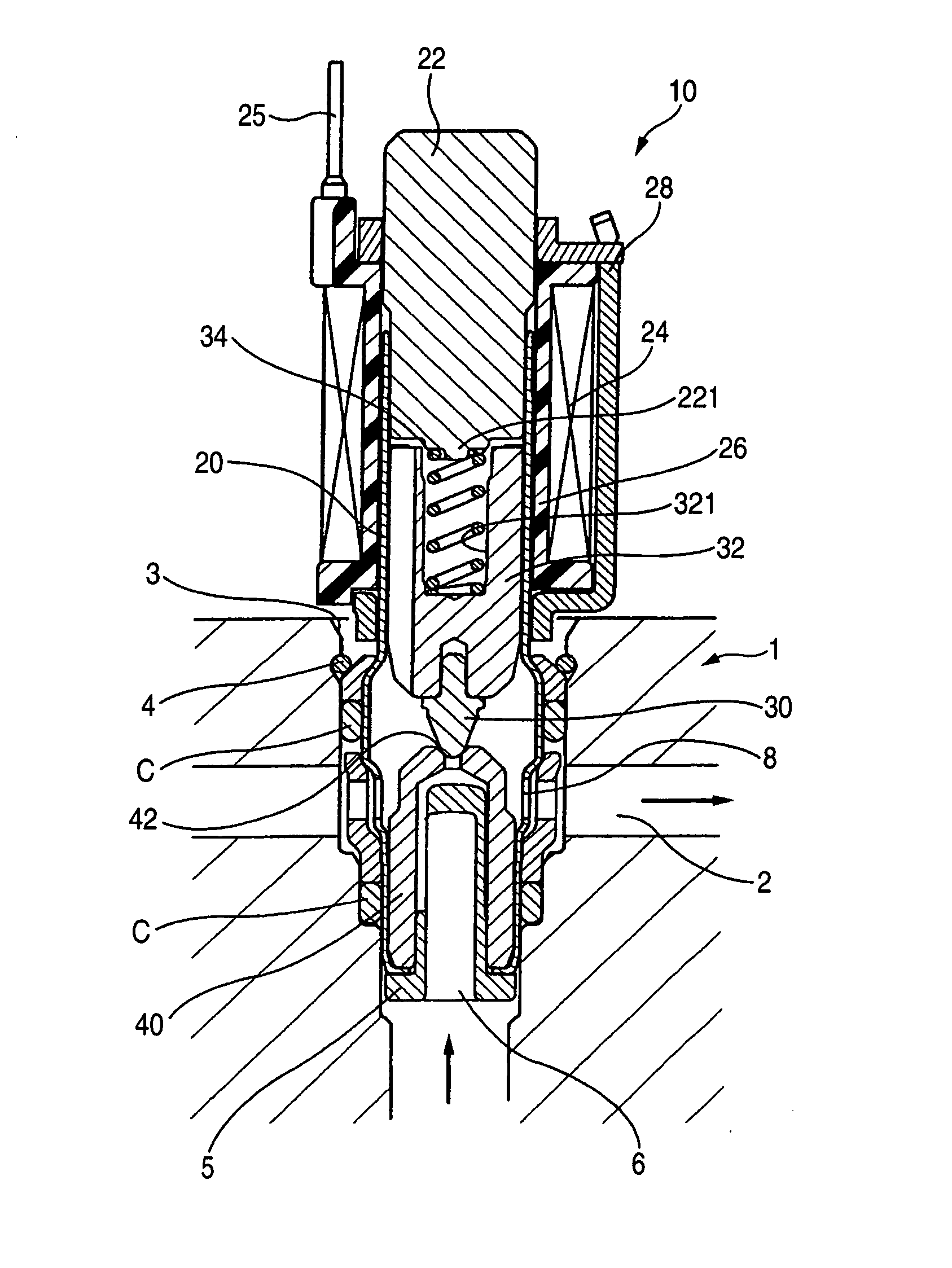 Normally closed solenoid valve