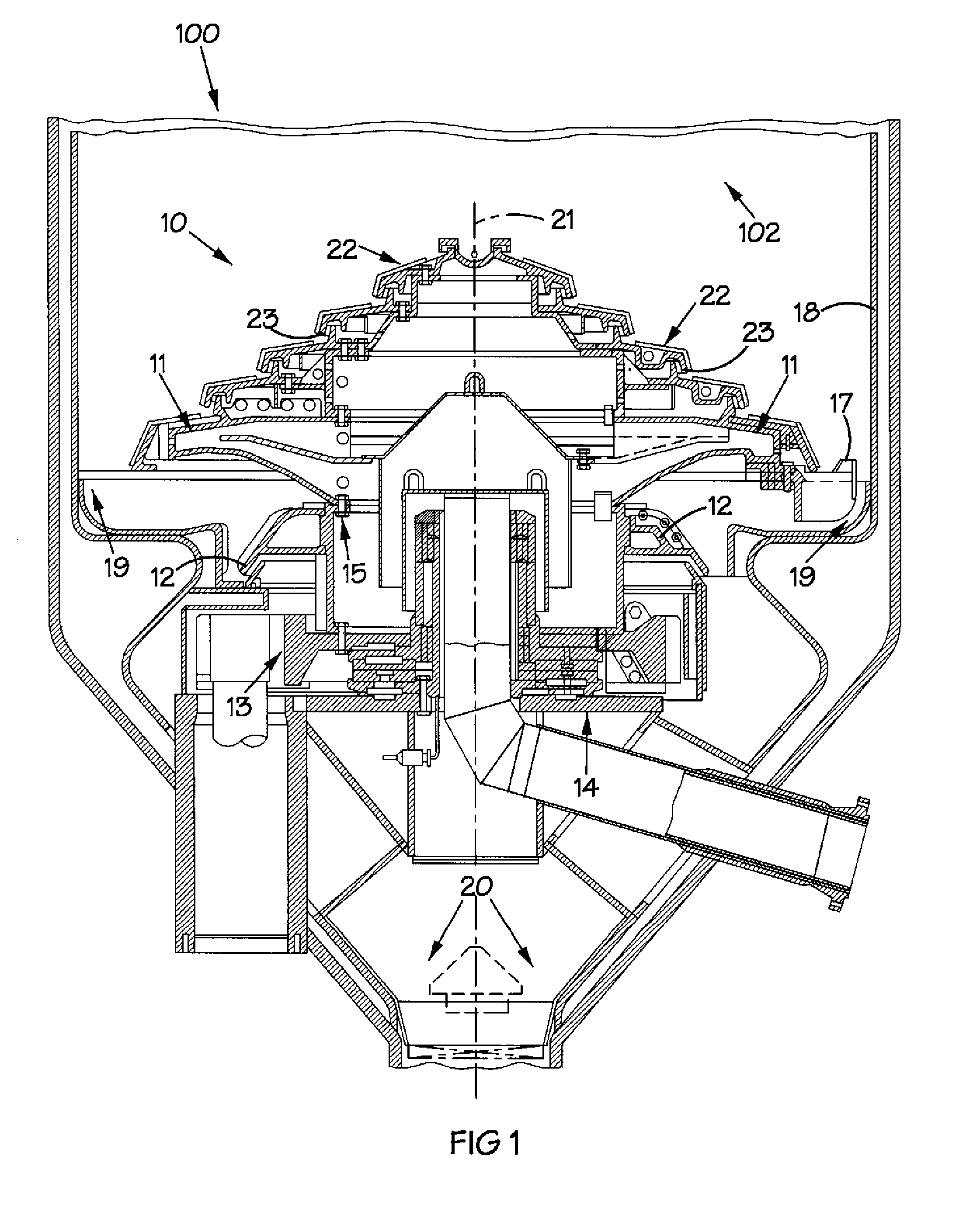 Rotary plough for gasifiers