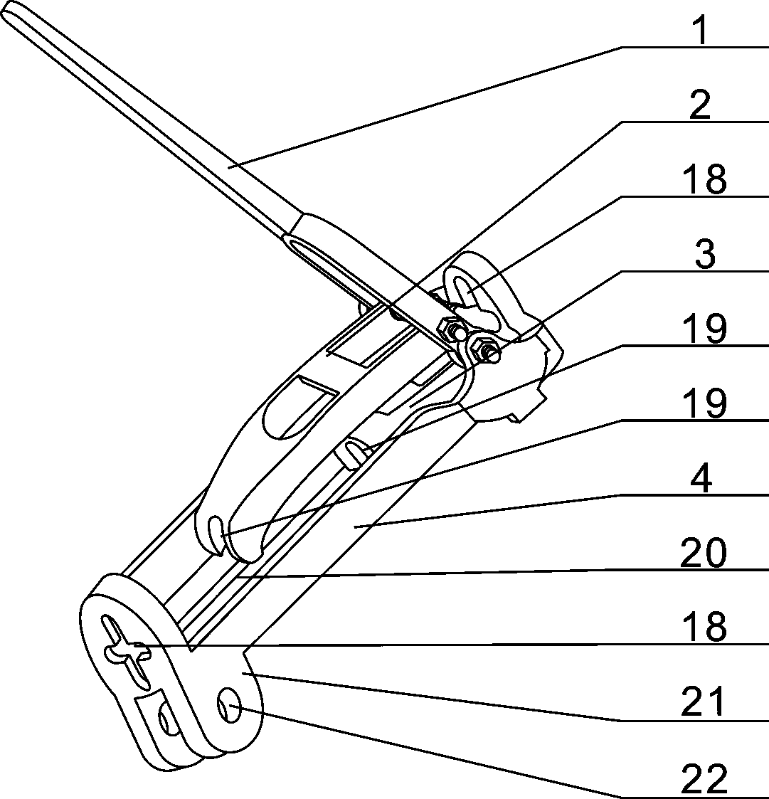 Traction, fixing and self-locking device capable of realizing multi-level protection and application thereof