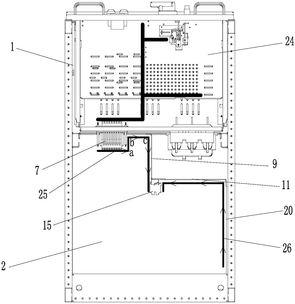 Off-line installation system and off-line wiring method for secondary summary terminals of low-voltage cabinets