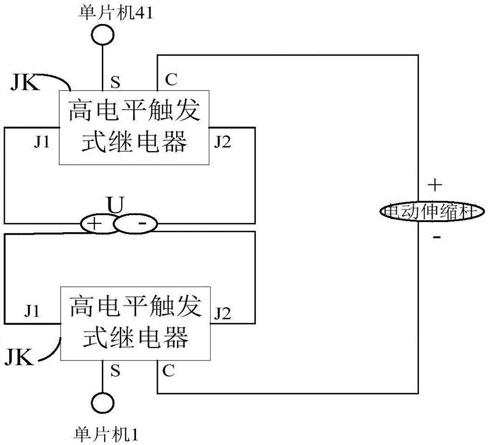 Electric telescopic rod's traction force intelligent control device and method