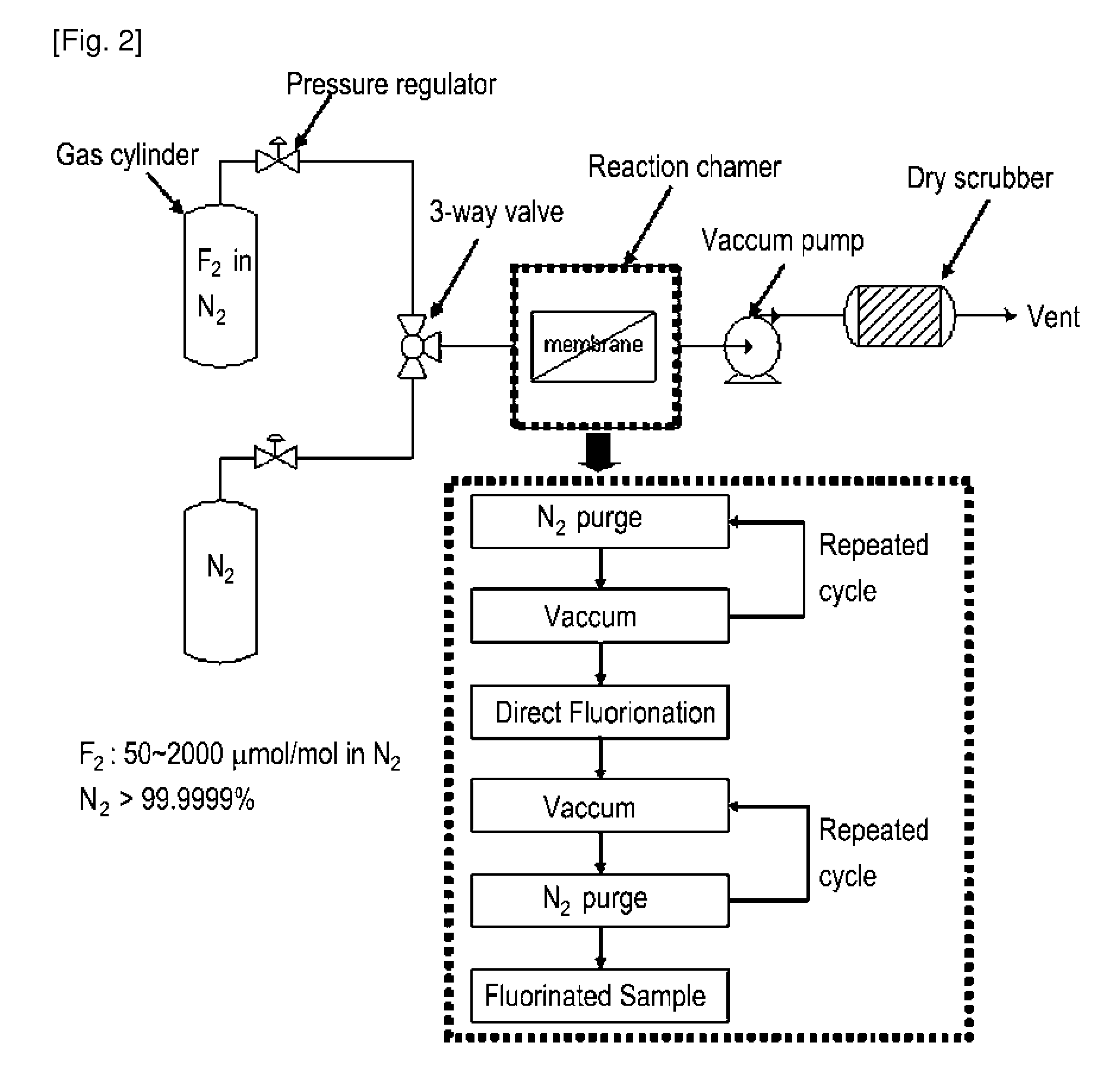 Proton exchange polymer membrane using surface treatment technique based on direct fluorination, membrane-electrode assembly, and fuel cell comprising the same