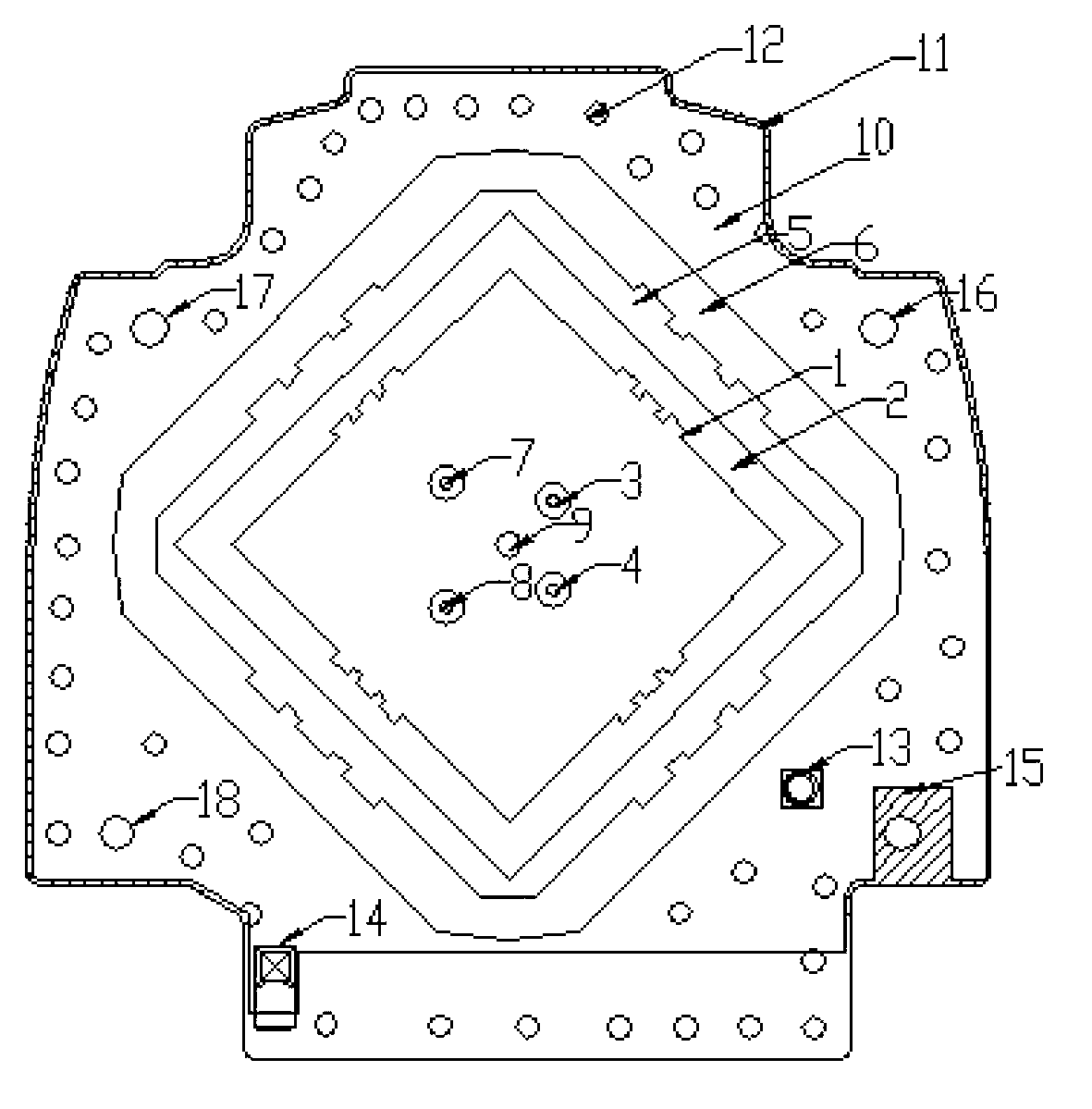 Small-sized double-frequency active navigation antenna device