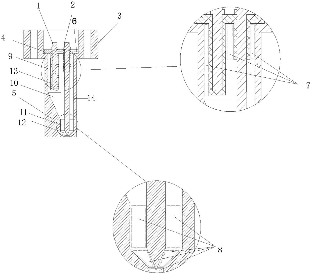 Ignition method for double-discharge mode plasma igniter with eccentric double-anode structure