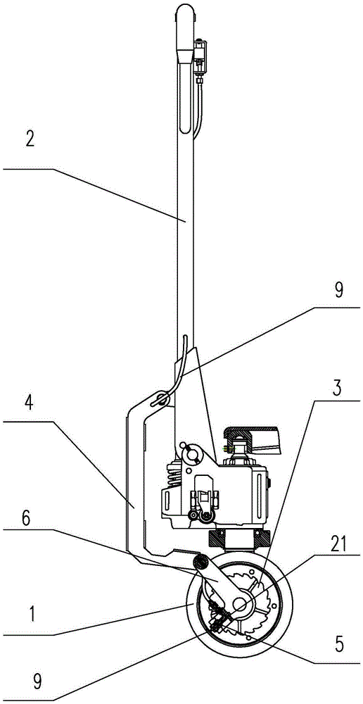 Manual pallet jack with power assisting device