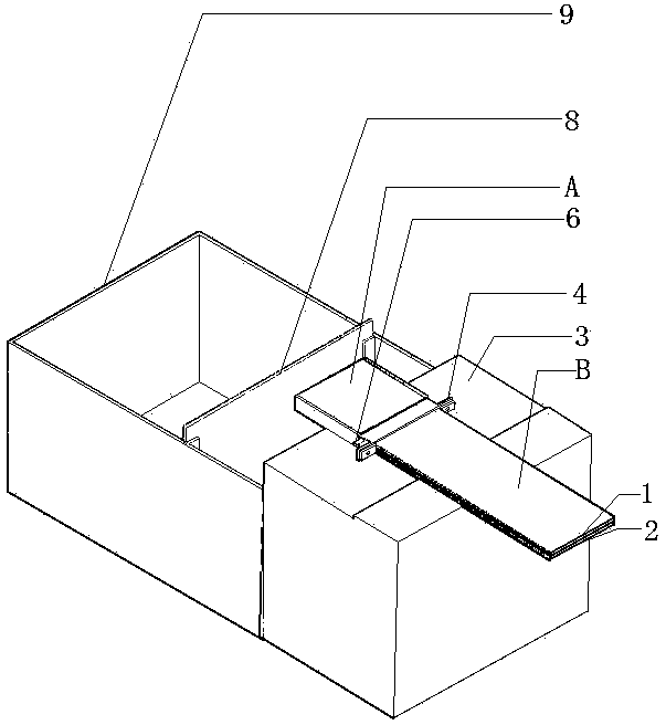 A liquid phase slit interference synthesis device