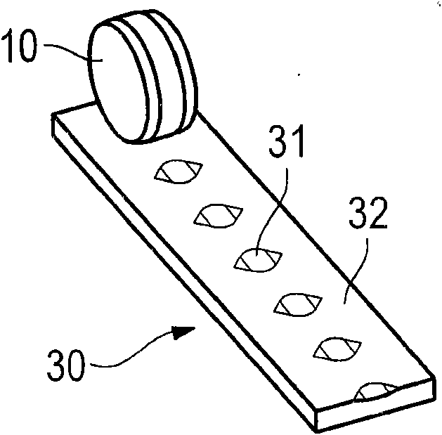 Cutting unit for producing a road marking, and road marking