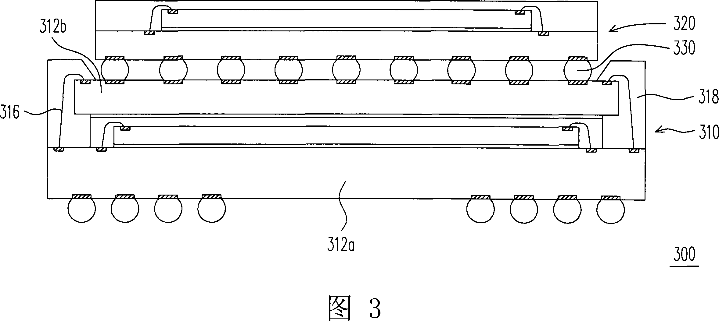 Stack type chip packaging structure, chip packaging structure and manufacture process