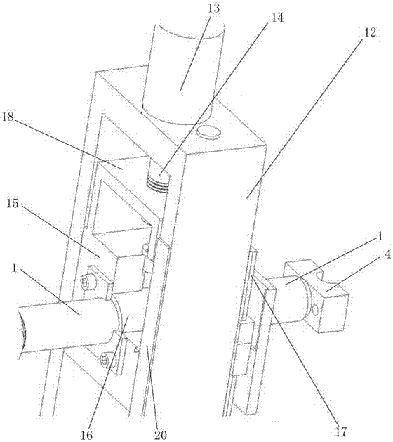 Auxiliary frame fatigue test bending moment and torque elimination device